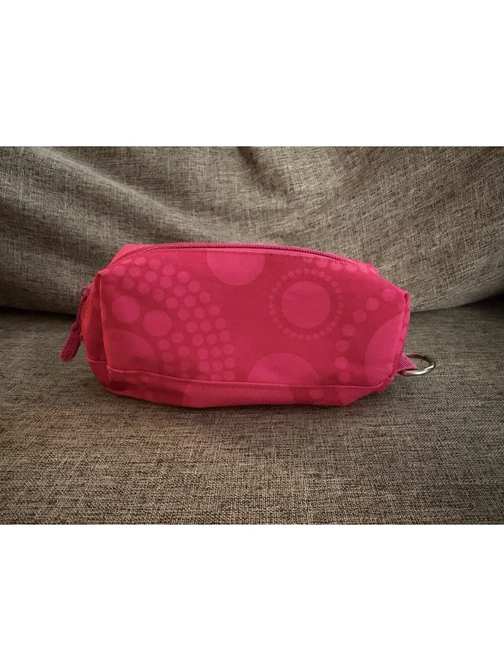 Thirty One Small Travel Bag Pink Lotsa Dots  Makeup Brush Cosmetic School Pencil